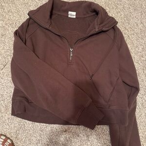 all in motion Brown Quarter-Zip Pullover